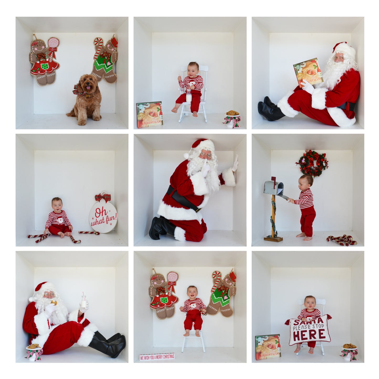 Santa "In The Box" 4-Pack for Box Photos