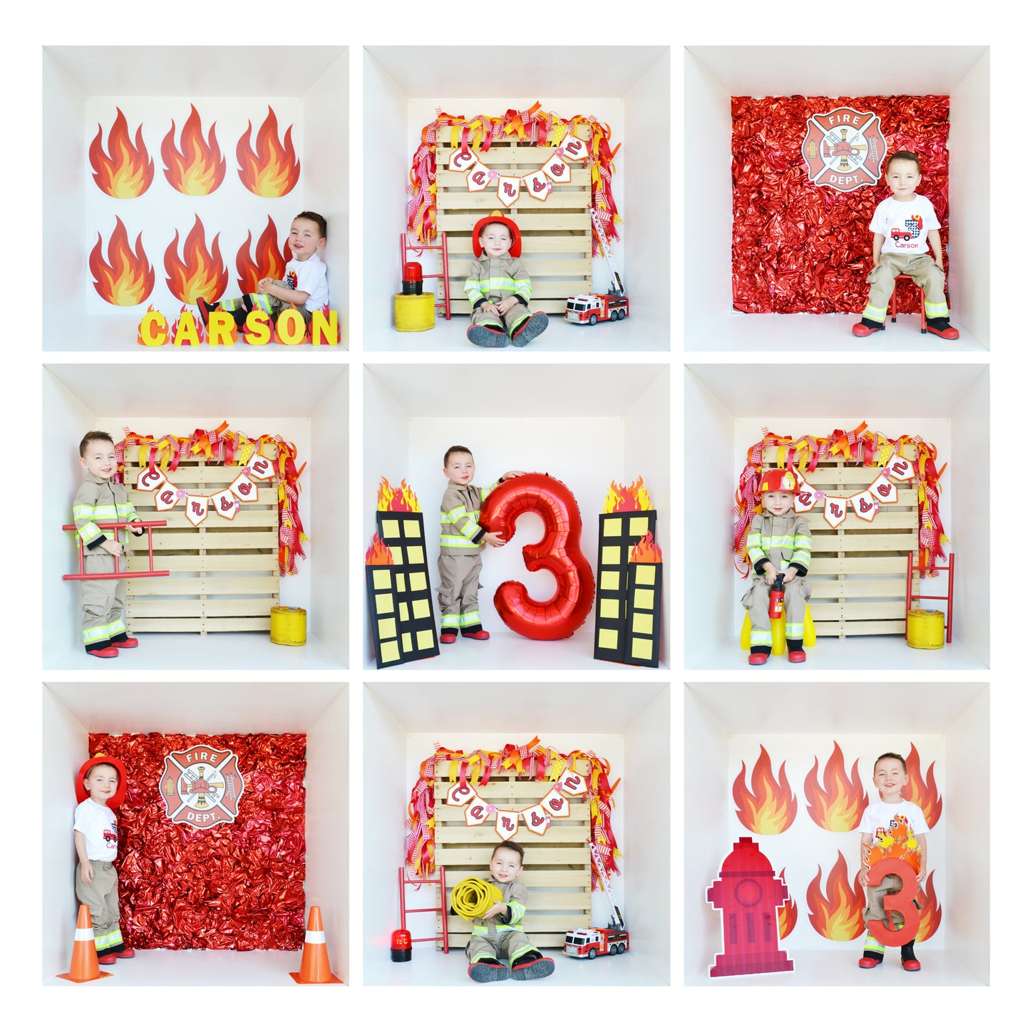 Fire Truck Theme Birthday Session