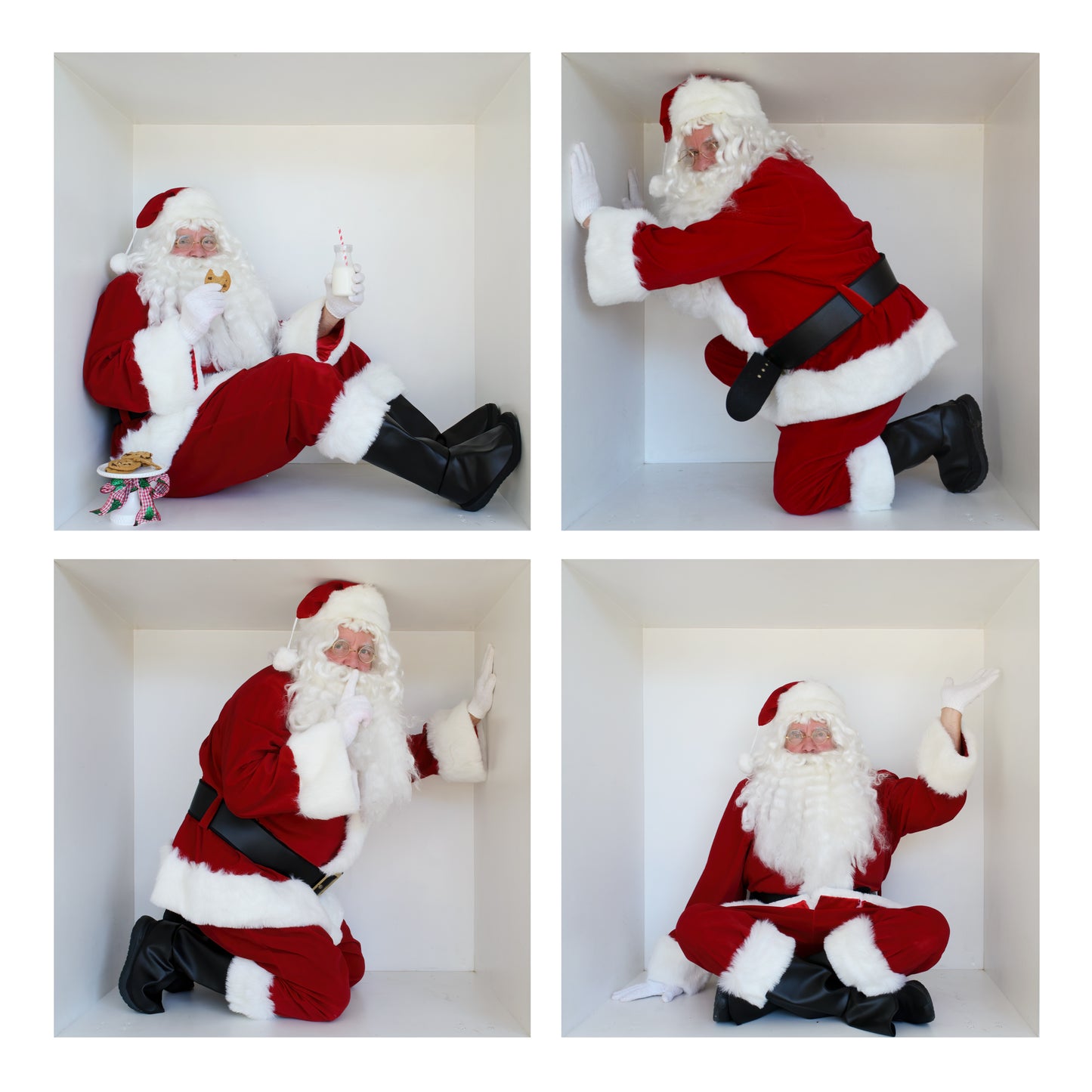 Santa "In The Box" 4-Pack for Box Photos